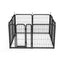 Outdoor dog fence, 8-piece board dog fence. 31 inch portable pet sports fence. Black, 26.3 inches wide x 31.5 inches high. - Korvel
