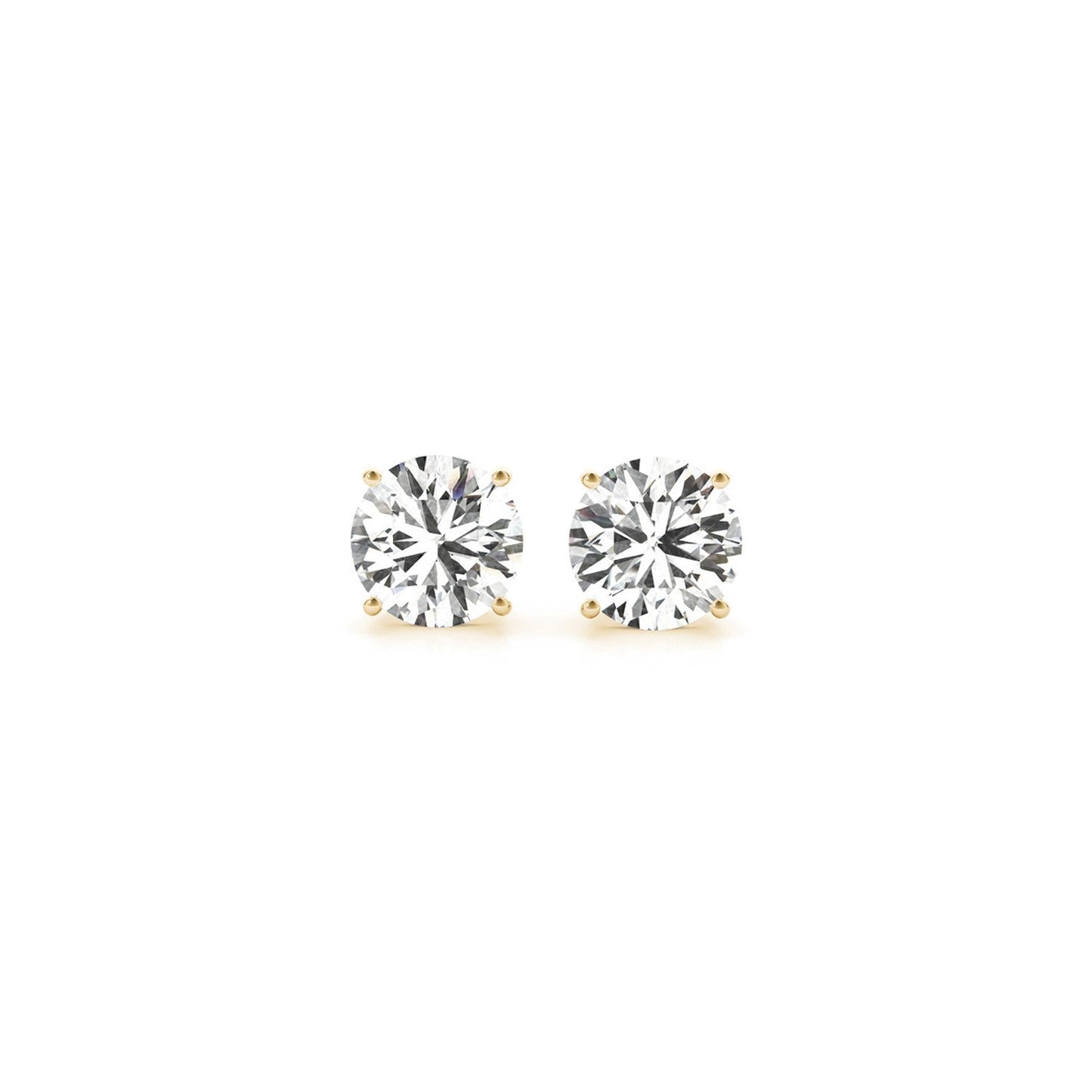1 1/2 cttw Lab Grown Diamond Stud Earrings in 14k Yellow Gold