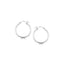 Boucles d'oreilles créoles fines en argent sterling poli avec plaquage en rhodium