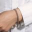 Bracelet en chaîne torsadée multi-brins en or tri-tonal 10k