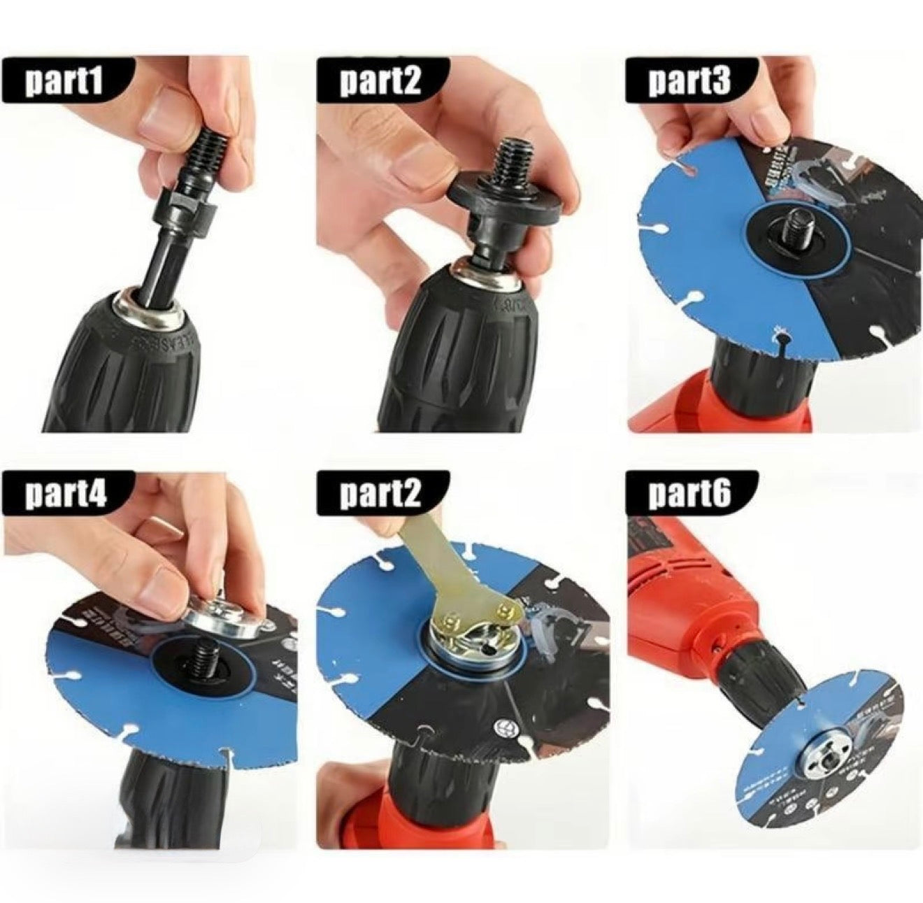 Juego de Adaptadores GrindLink para Taladros Eléctricos