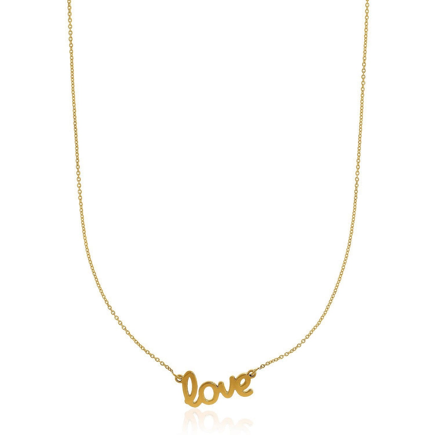 Collar LOVE en Oro Amarillo de 14k