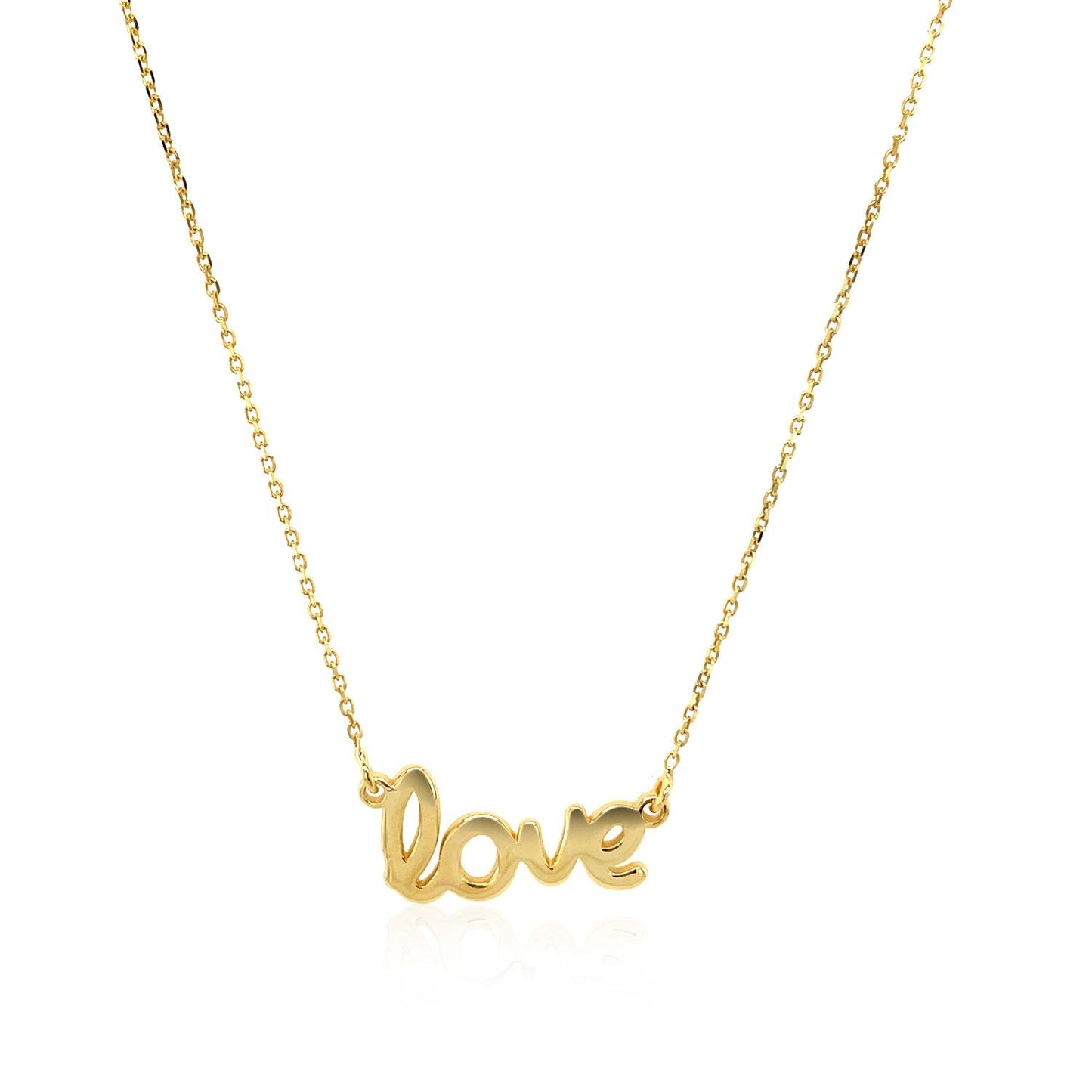 Collar LOVE en Oro Amarillo de 14k