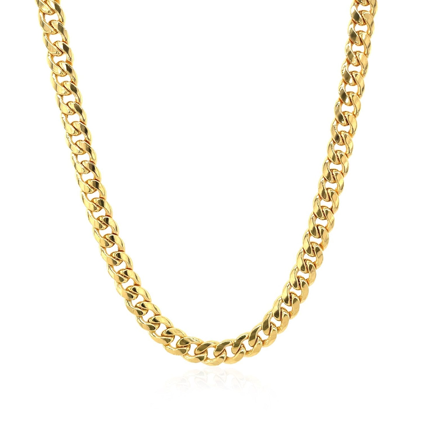 Chaîne Miami Cuban en or jaune 14k de 4,5 mm