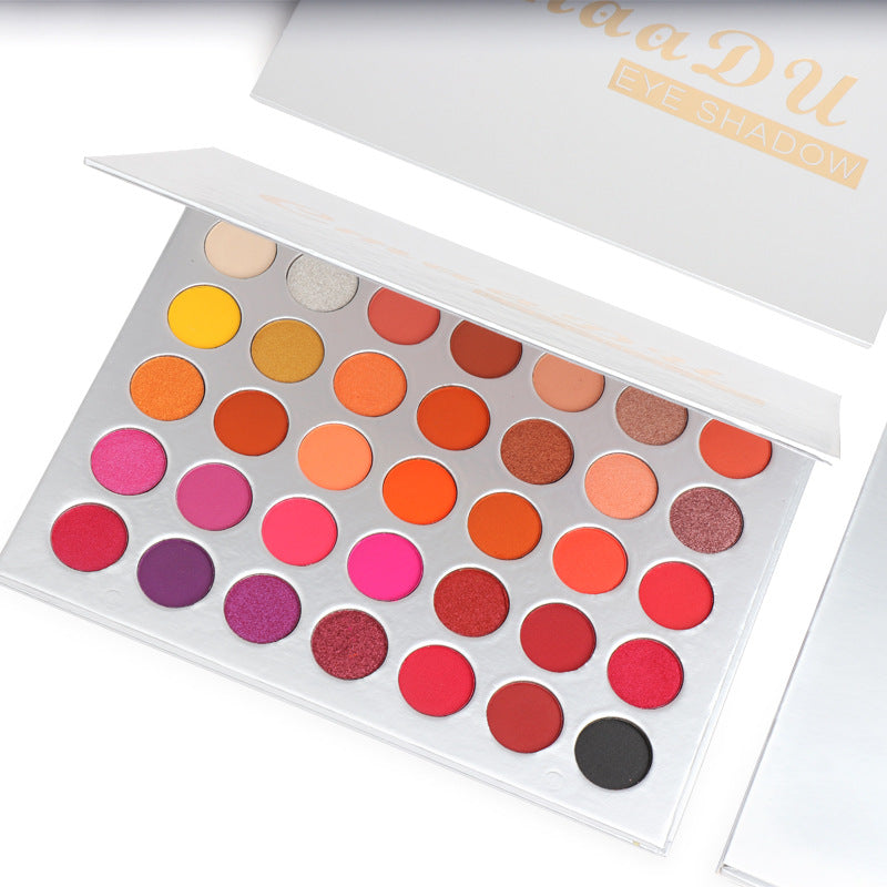 CmaaDu 35 Colors Matte Eyeshadow Metal Waterproof Pearl Glitter Eyeshadow Palette - Korvel