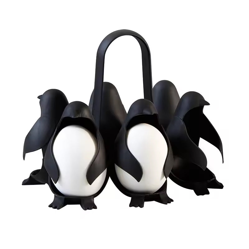 Penguin - Shaped Egg Cooker   Multifunctional Egg Cooker & Fridge Storage Holder - Korvel