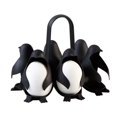 Penguin - Shaped Egg Cooker   Multifunctional Egg Cooker & Fridge Storage Holder - Korvel
