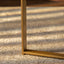 33.86"Modern Retro Splicing Round Coffee Table Fir Wood Table Top with Gold Cross Legs Base(Same SKU:W757126236) - Korvel