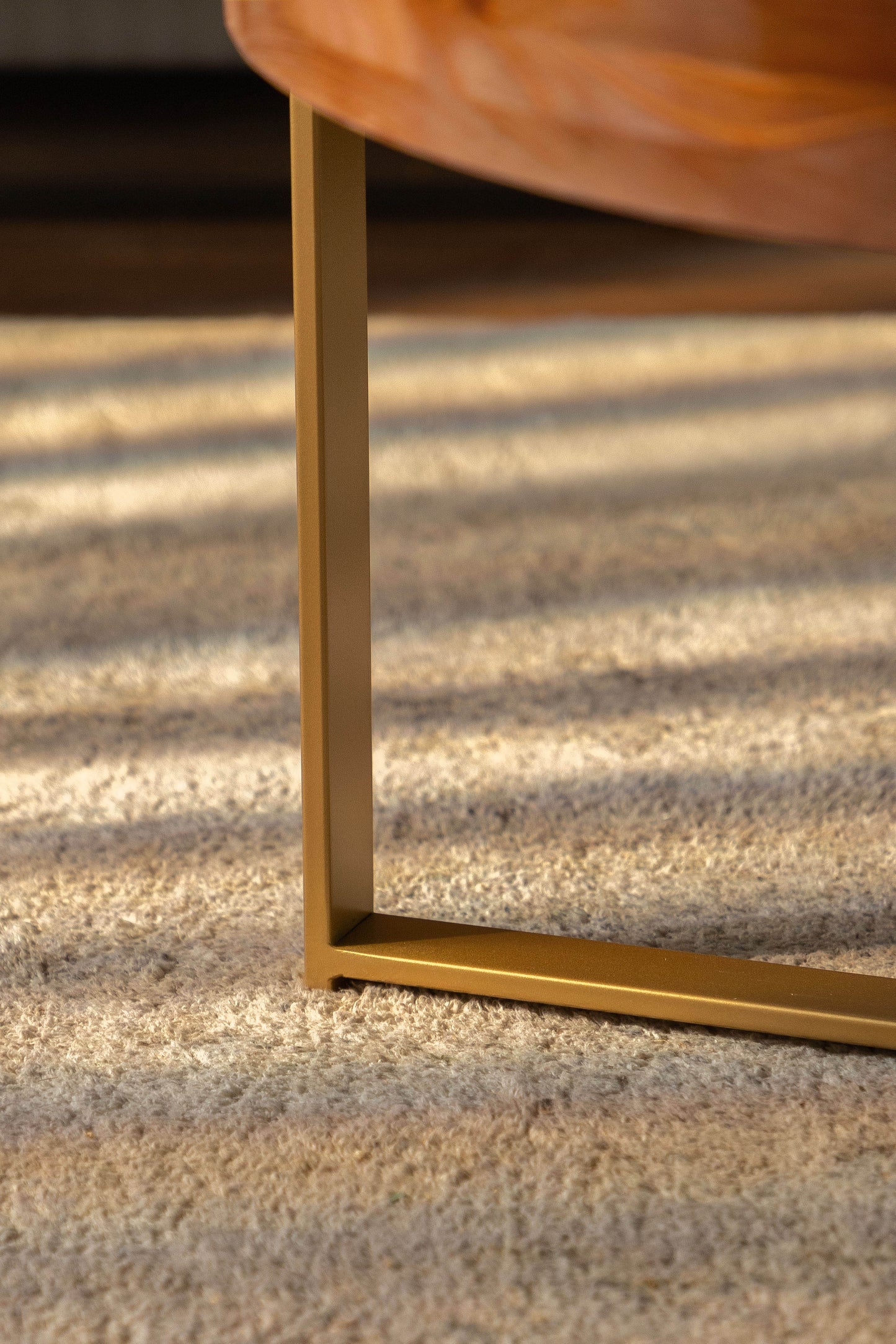 33.86"Modern Retro Splicing Round Coffee Table Fir Wood Table Top with Gold Cross Legs Base(Same SKU:W757126236) - Korvel