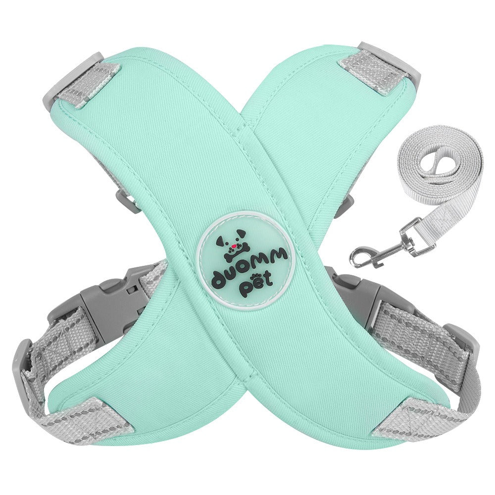 New style dog leash breathable pet chest and shoulder strap vest reflective dog leash pet leash - Korvel