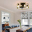Modern Flush Mount Ceiling Fan with Lights and Remote Control