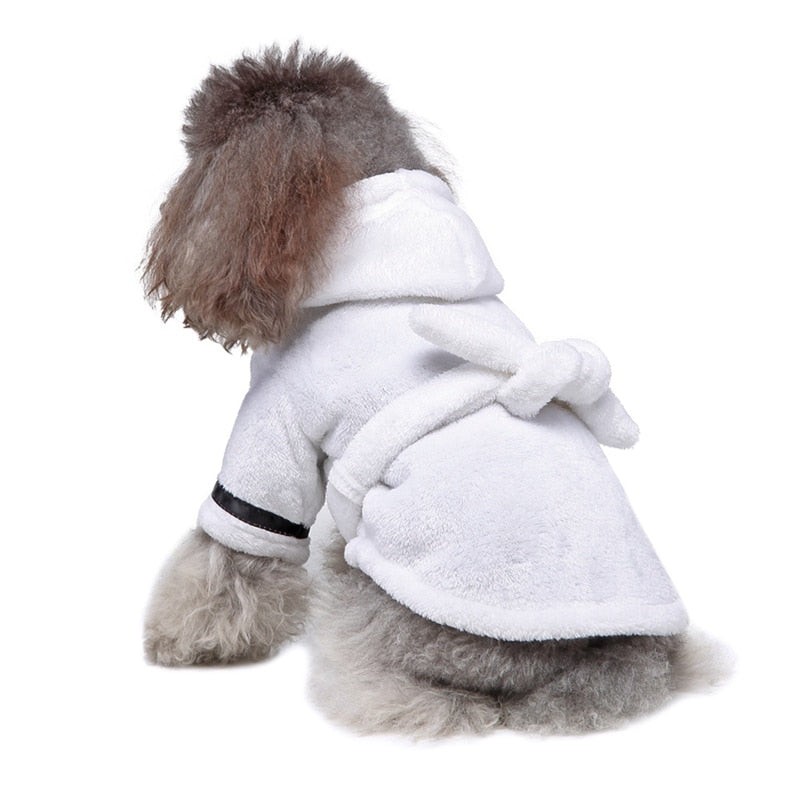 Pet Bathrob Dog Pajamas Sleeping Clothes Soft Pet Bath Drying Towel Clothes winter Warm pajamas for Puppy Dogs Quick Drying - Korvel