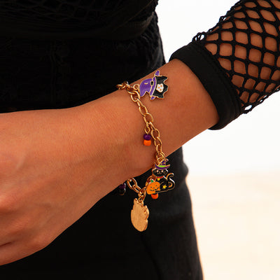 Halloween Party Ghost Bracelet Trendy Girl Pumpkin Festival Alloy Pendant Handmade Girl - Korvel