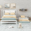 Lit plateforme de taille complète avec trundle ajustable - Blanc