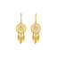 Elegant Dream Catcher Earrings in 14k Yellow Gold