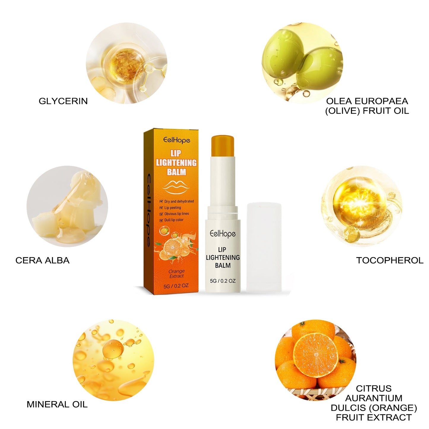 Premium Orange Moisturizing Lip Balm