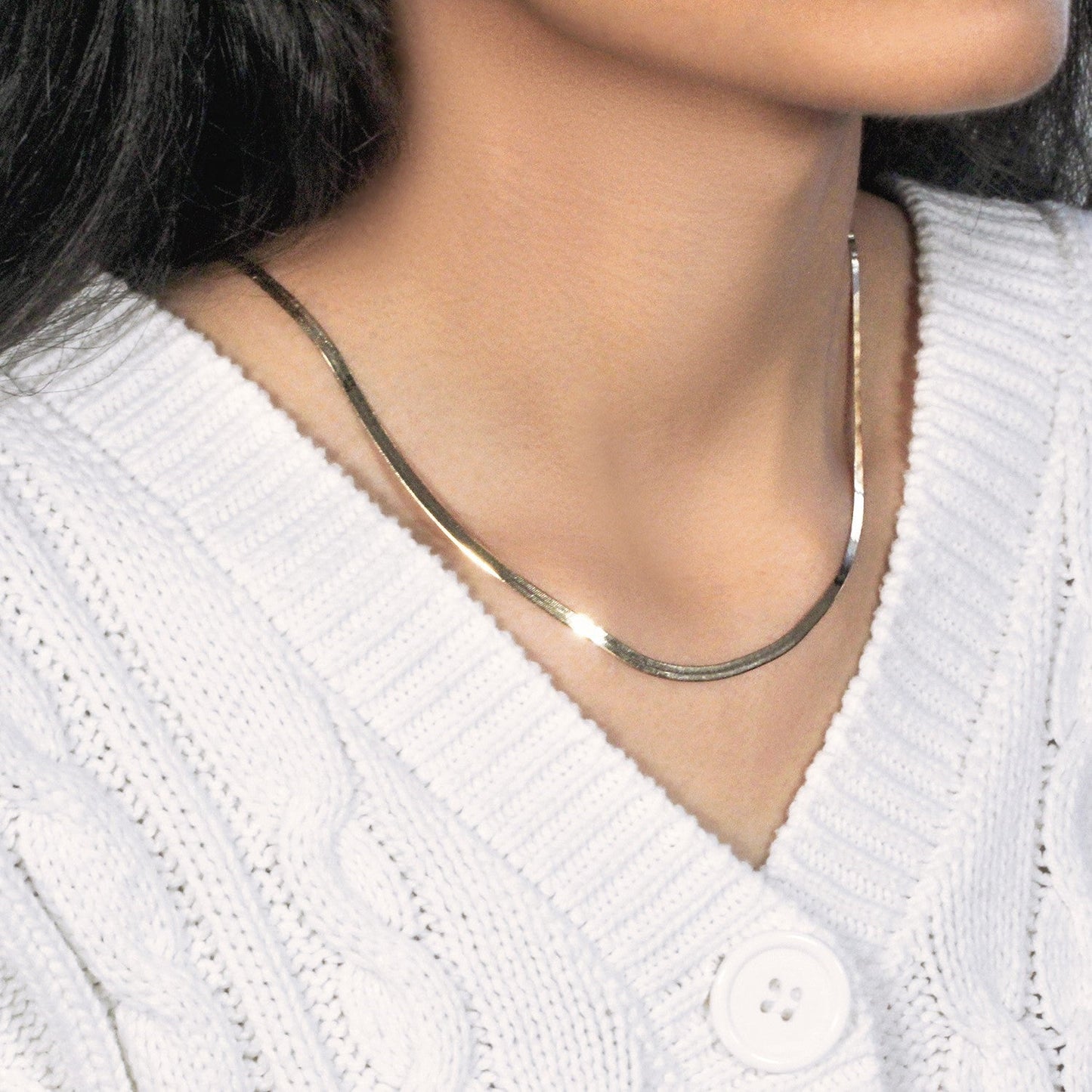 Imperial Herringbone Chain in 10k Yellow Gold - 2.80 mm