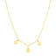 14k Yellow Gold Mom Necklace with Circle Drops