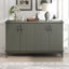 Buffet de rangement TREXM gris antique à 4 portes avec étagères réglables