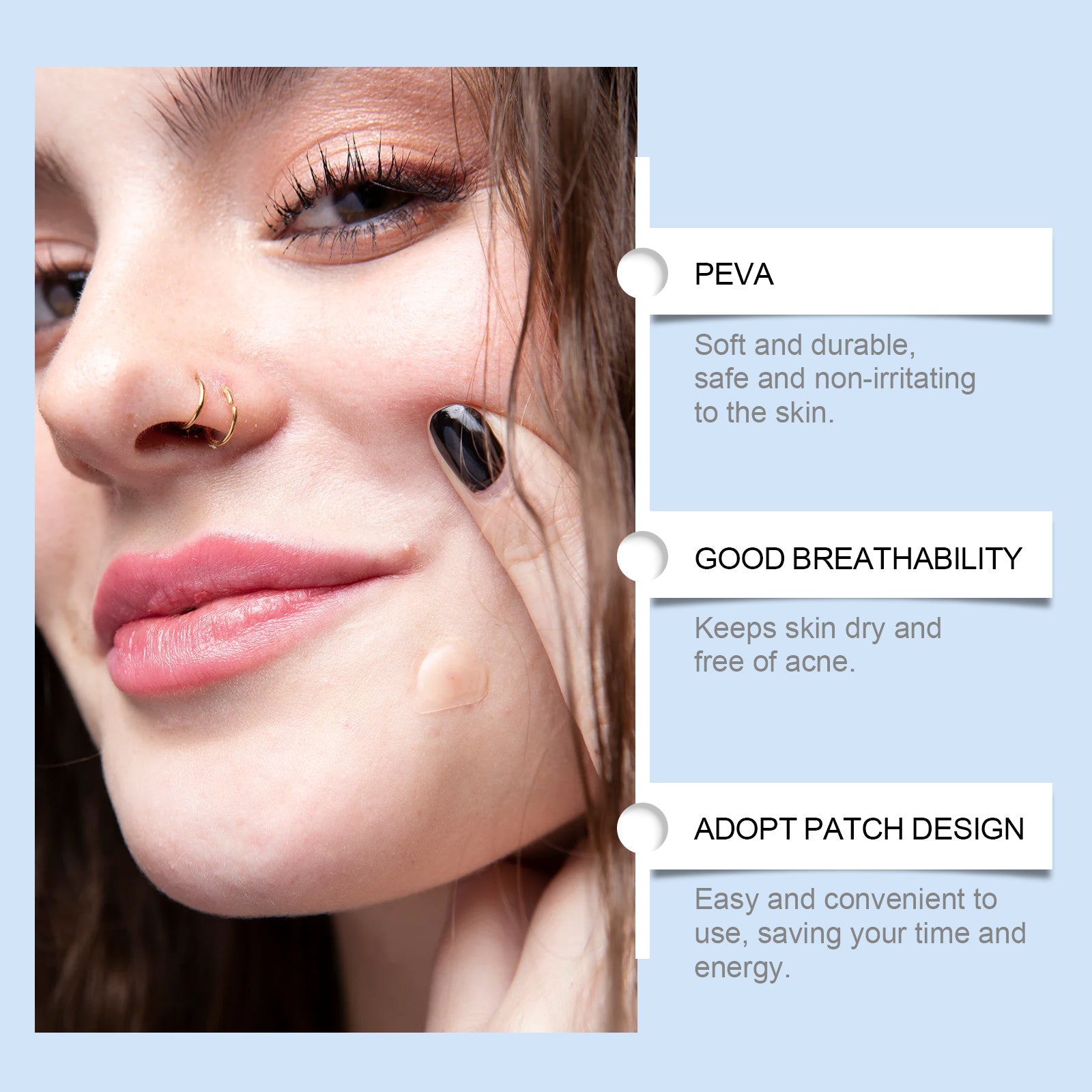Cloud Acne Patch Repair Mild Facial Skin Clean Acne Skin Delicate Skin Care Patch - Korvel