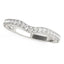14k White Gold Antique Style Milgrained Curved Diamond Ring