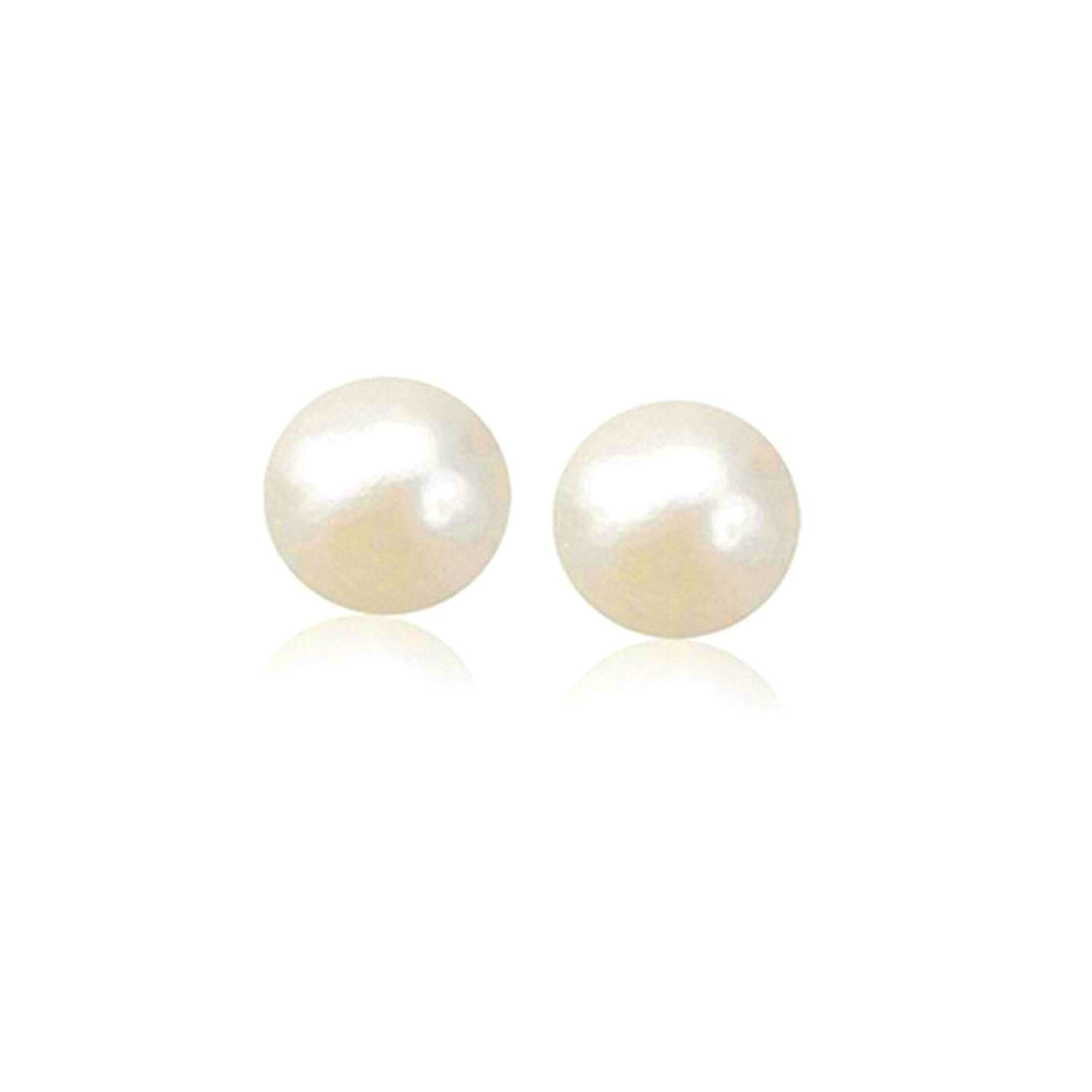 14k Yellow Gold Freshwater Cultured Pearl Stud Earrings