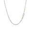 Cadena de Caja Redonda de Plata Esterlina Baño de Rodio 1.3mm