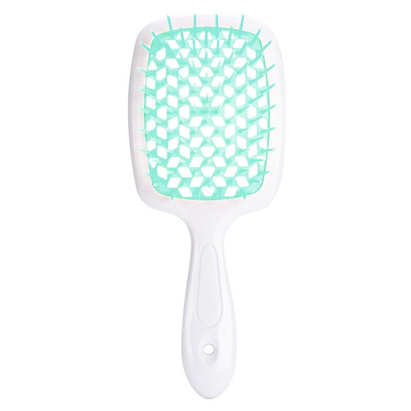 Honeycomb hollow massage comb, smooth hair grid comb, smooth hair dry and wet dual-purpose comb, curly and fluffy hair styling comb - Korvel