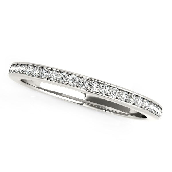 Bague de mariage en diamant classique en or blanc 14 carats