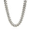Chaîne Miami Cuban en argent sterling plaqué rhodium 9,8 mm