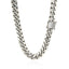 Chaîne Miami Cuban en argent sterling plaqué rhodium 9,8 mm