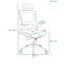 GREY Ergonomic Mesh Office Chair High Back - Adjustable Headrest with Flip-Up Arms - Korvel