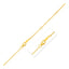 Collar de cadena de cable doble extensible de oro amarillo de 14k