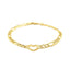 Pulsera de Cadena Figaro de Oro Amarillo de 14k con Corazón