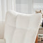 Premium Nursery Rocking Chair with Teddy Fabric Cushion