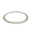 Rhodium Plated Sterling Silver Curb Style Bracelet