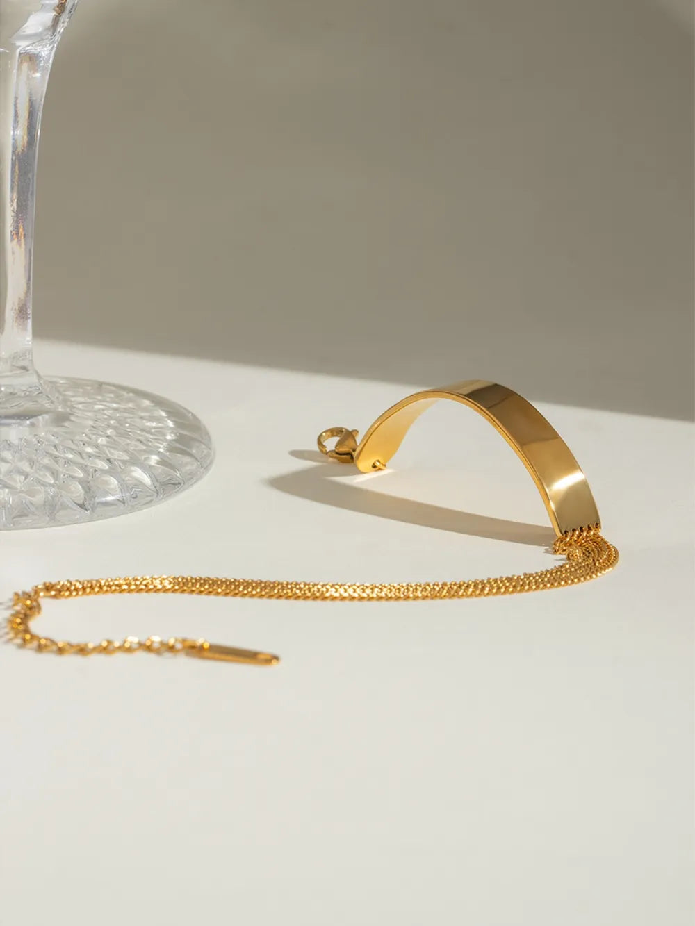 18K Gold-Plated Stainless Steel Bracelet - Korvel
