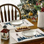 Reindeer Print Christmas Placemats - Insulated Linen Coasters