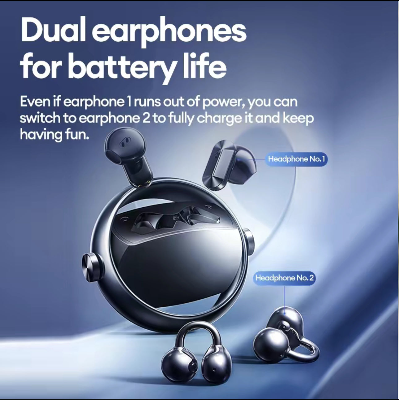 DualTune Bluetooth Earphones - Korvel