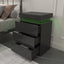 Modern LED Black Nightstand with Multi-Colour Lighting