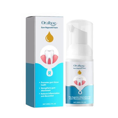 oralhoe Gum Regrowth Foam, Clean Teeth Tartar Care Gums Clean Teeth Anti-Moth Fresh Breath Mousse - Korvel