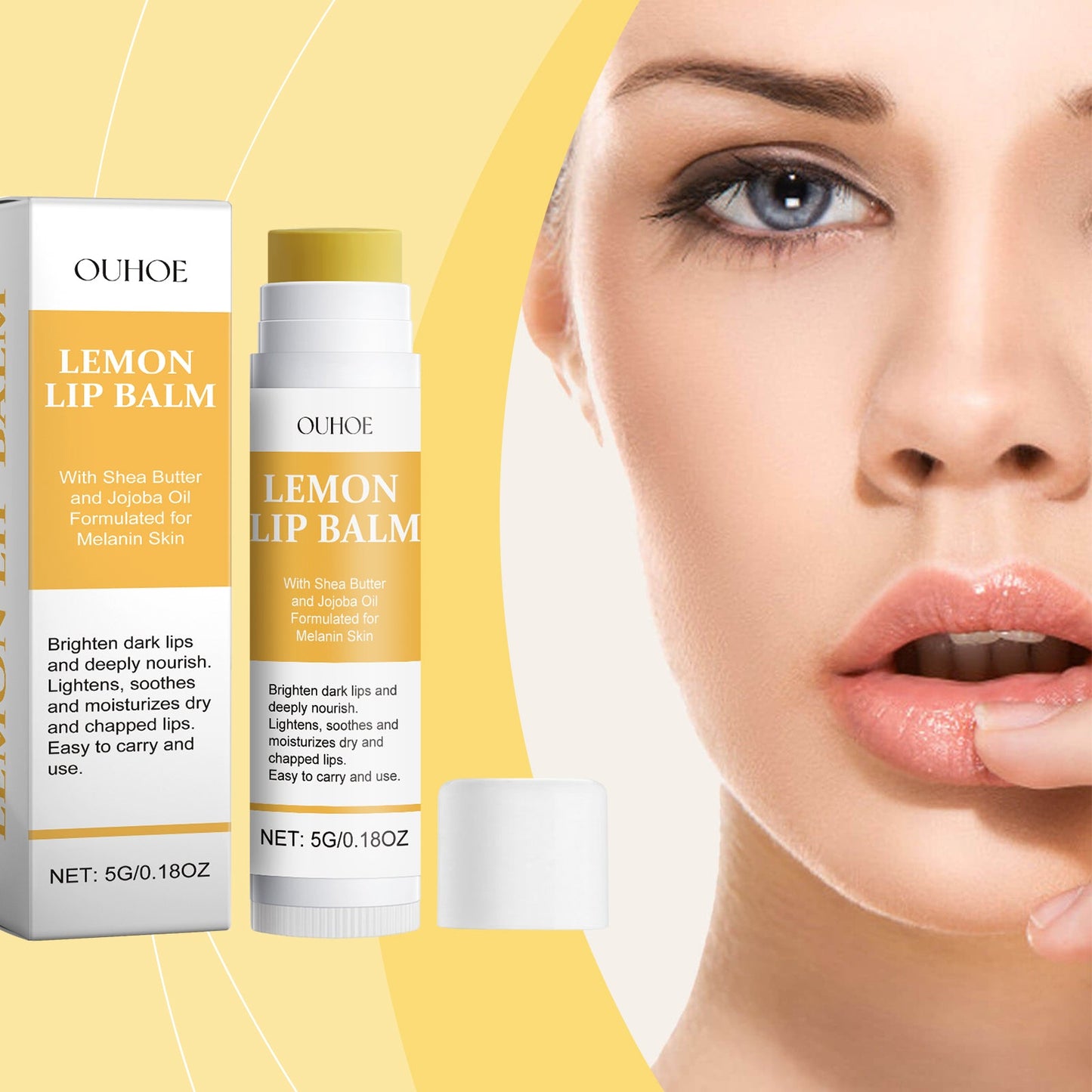 Lemon and Ginger Lip Balm Moisturize and Moisturize with Lemon and Prevent dry and cracking Nourishing Lip Balm - Korvel