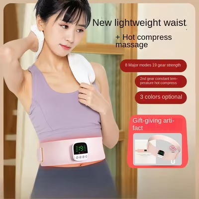 EMS heated waist and palace slimming belt hot compress massage belt waist and abdomen massager - Korvel