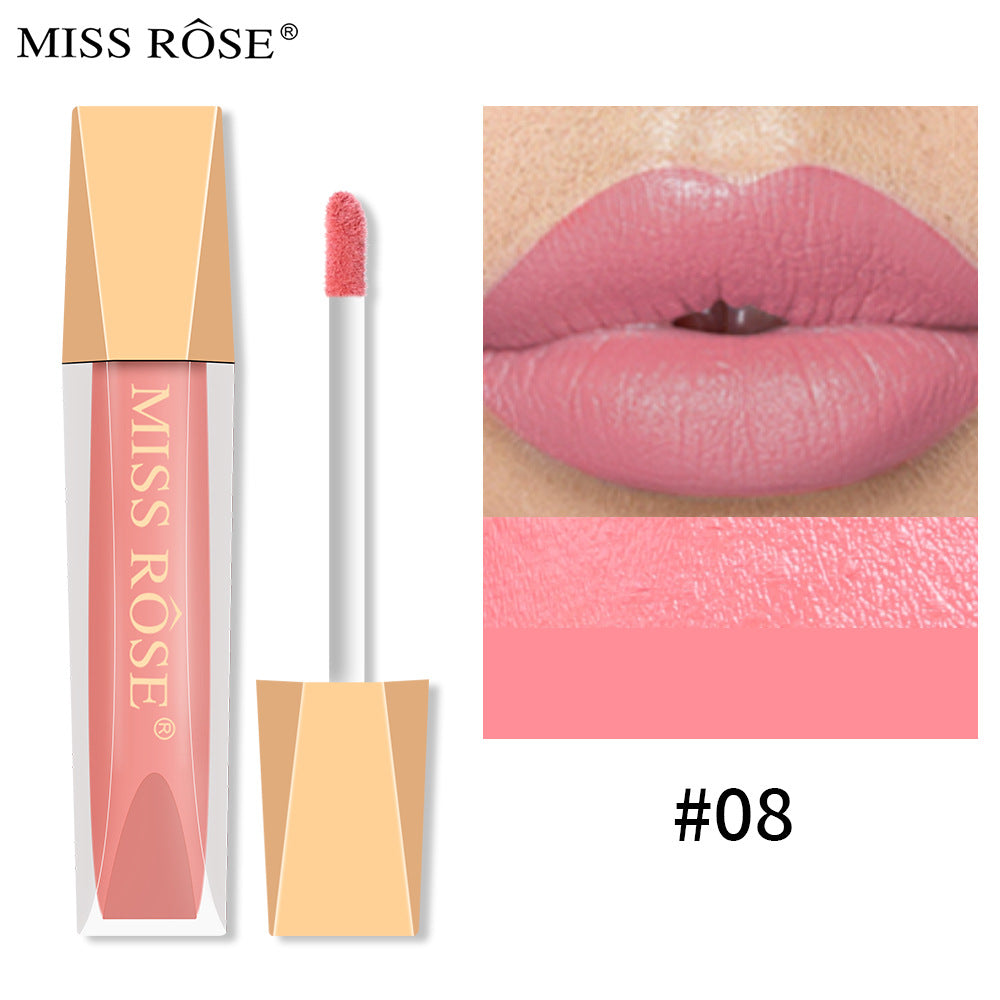 Velvet Matte Pearlescent Lip Gloss - Non-Fading & Non-Stick