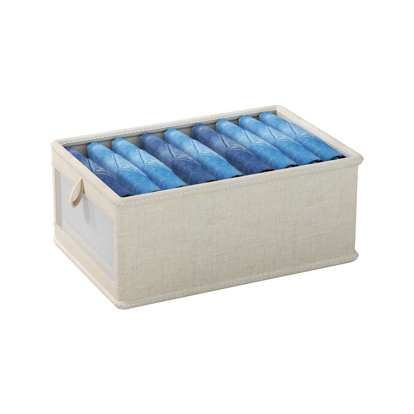 Visible foldable clothes storage box home wardrobe clothing storage box - Korvel
