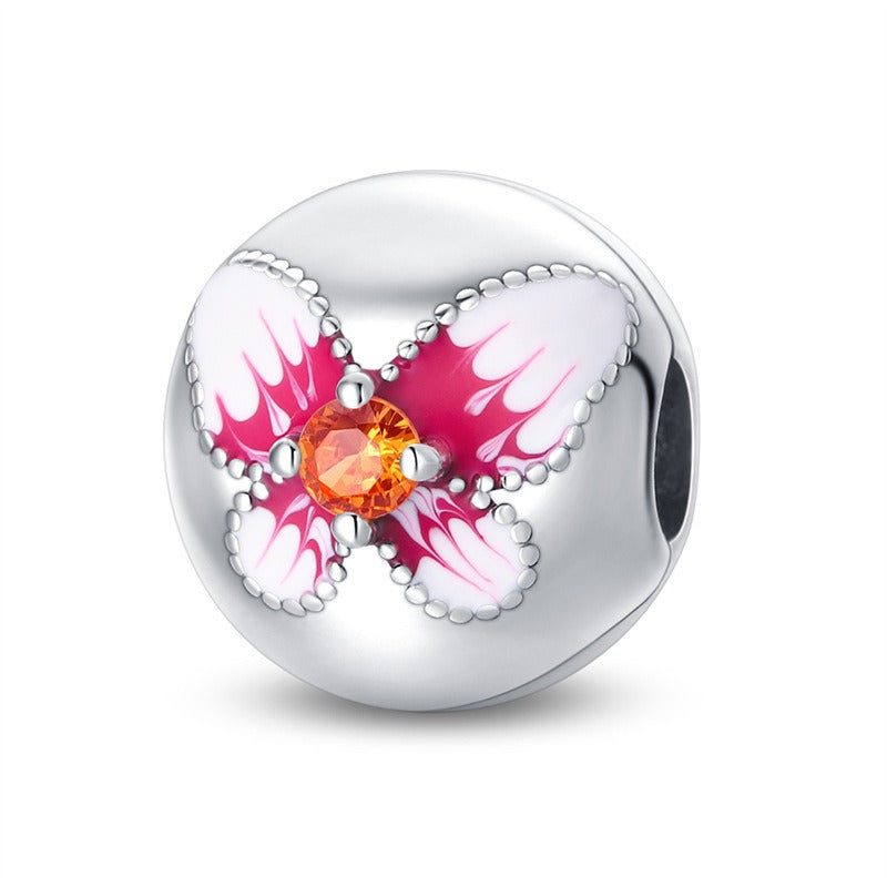 Elegant Butterfly Flower Thread Safety Bead Fixing Clip