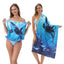 Two-in-One Foldable Beach Towel with Storage Bag