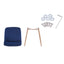 Modern Blue Dining Chair Set of 4