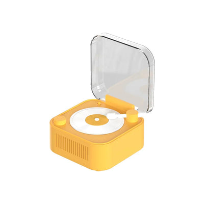 Retro Atomic Vinyl Bluetooth Speaker Hif Sound Long Battery Life Mini Record Player Rotary Speaker with Built-in Battery - Korvel