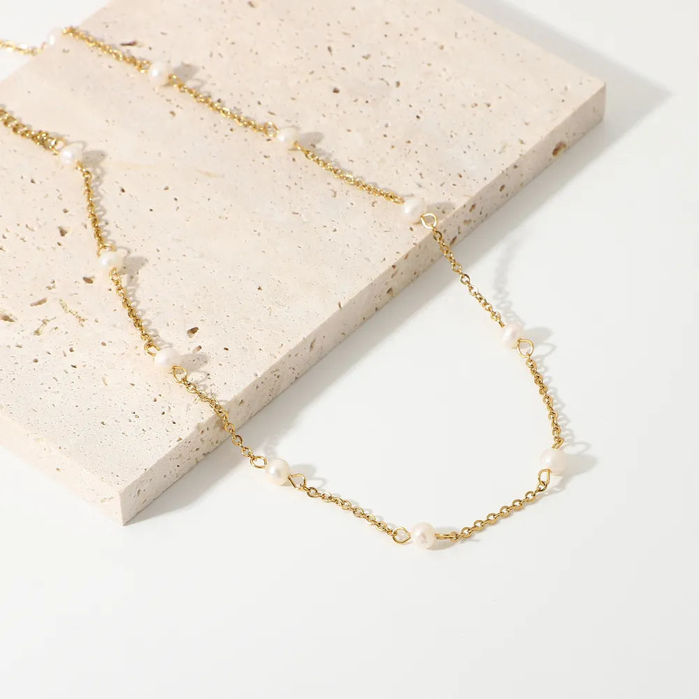 Freshwater Pearl 18K Gold-Plated Necklace - Korvel